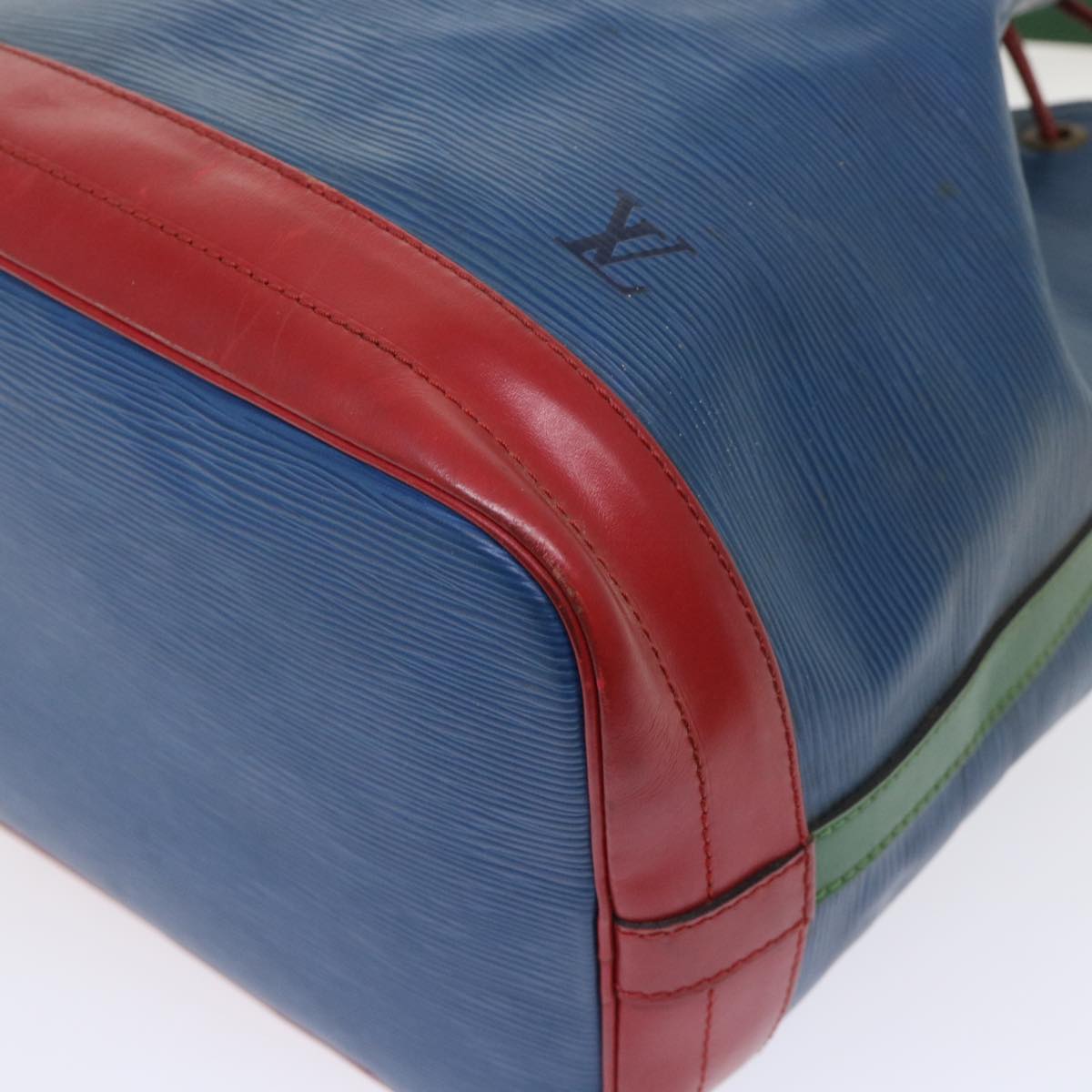 LOUIS VUITTON Epi Tricolor Noe Shoulder Bag Blue Red Green M44082 LV Auth 52239