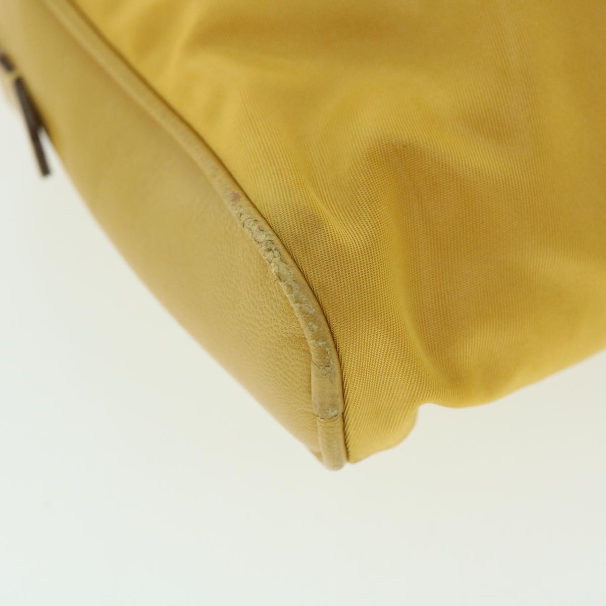 PRADA Hand Bag Nylon Yellow Auth 52243