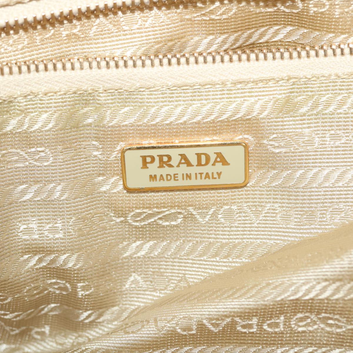 PRADA Hand Bag Nylon Yellow Auth 52243