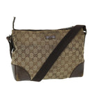 GUCCI GG Canvas Shoulder Bag Beige Brown Auth 52249-1