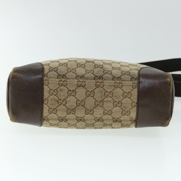GUCCI GG Canvas Shoulder Bag Beige Brown Auth 52249