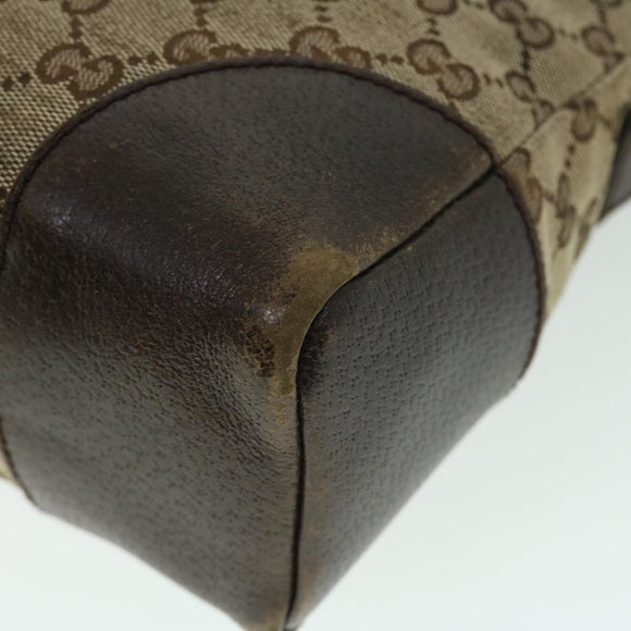 GUCCI GG Canvas Shoulder Bag Beige Brown Auth 52249