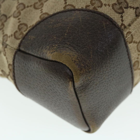 GUCCI GG Canvas Shoulder Bag Beige Brown Auth 52249
