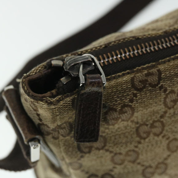 GUCCI GG Canvas Shoulder Bag Beige Brown Auth 52249