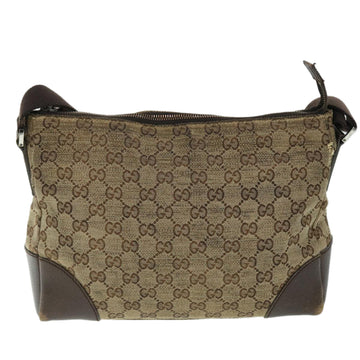 GUCCI GG Canvas Shoulder Bag Beige Brown Auth 52249 - 0