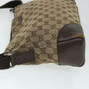 GUCCI GG Canvas Shoulder Bag Beige Brown Auth 52249-3