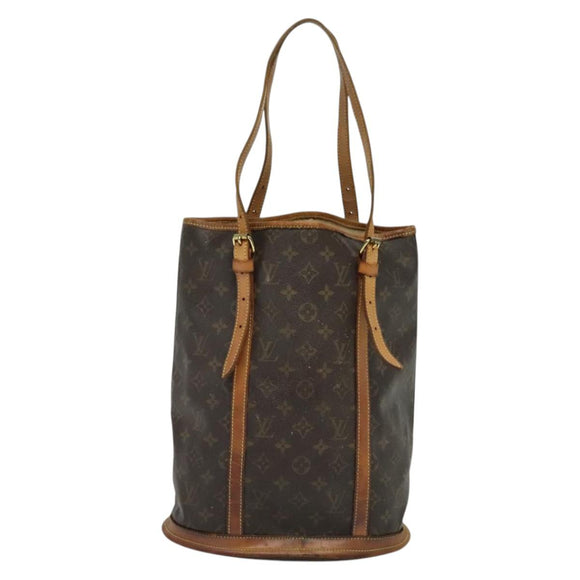 LOUIS VUITTON Monogram Bucket GM Schultertasche M42236 LV Auth 52335