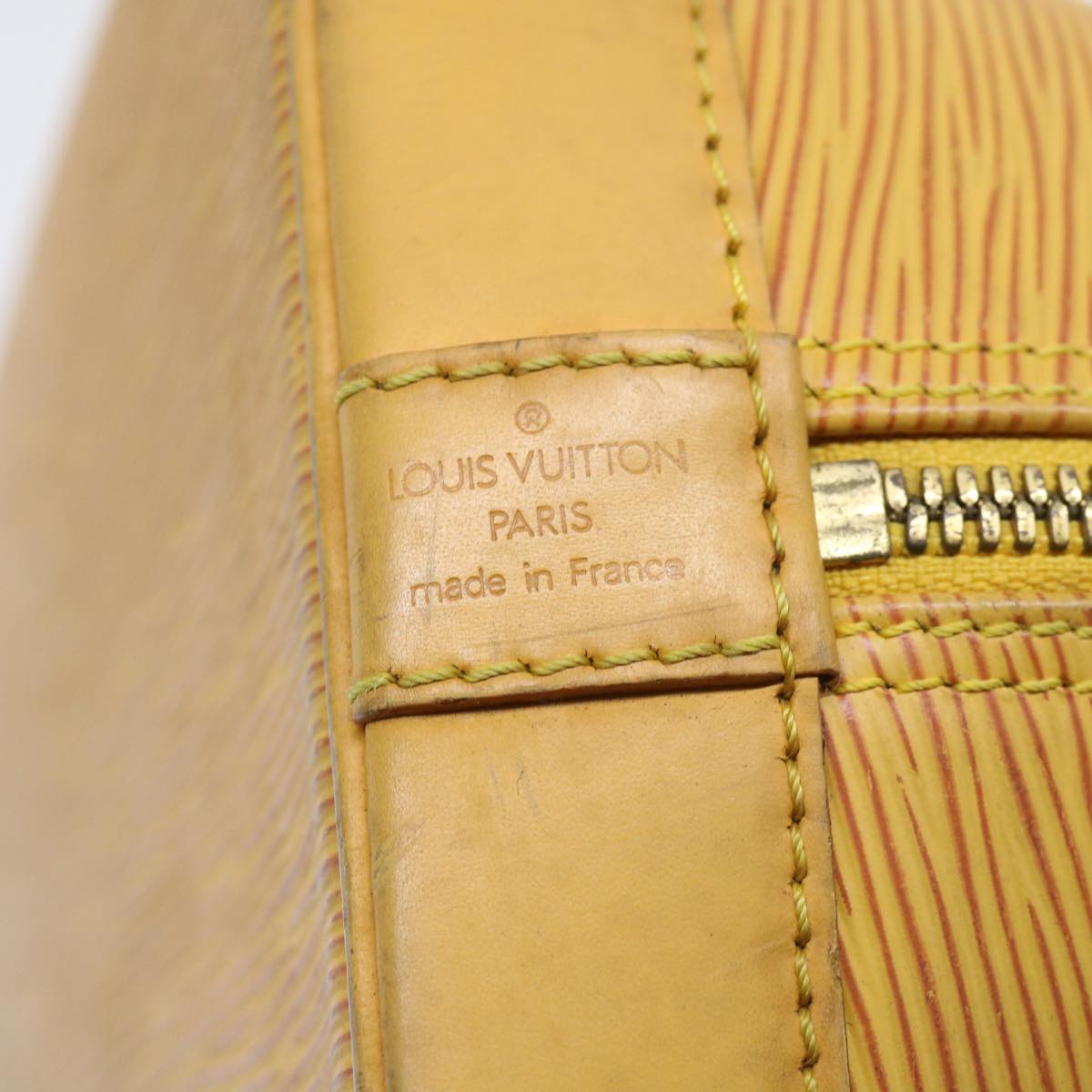 LOUIS VUITTON Epi Alma Hand Bag Tassili Yellow M52149 LV Auth 52398