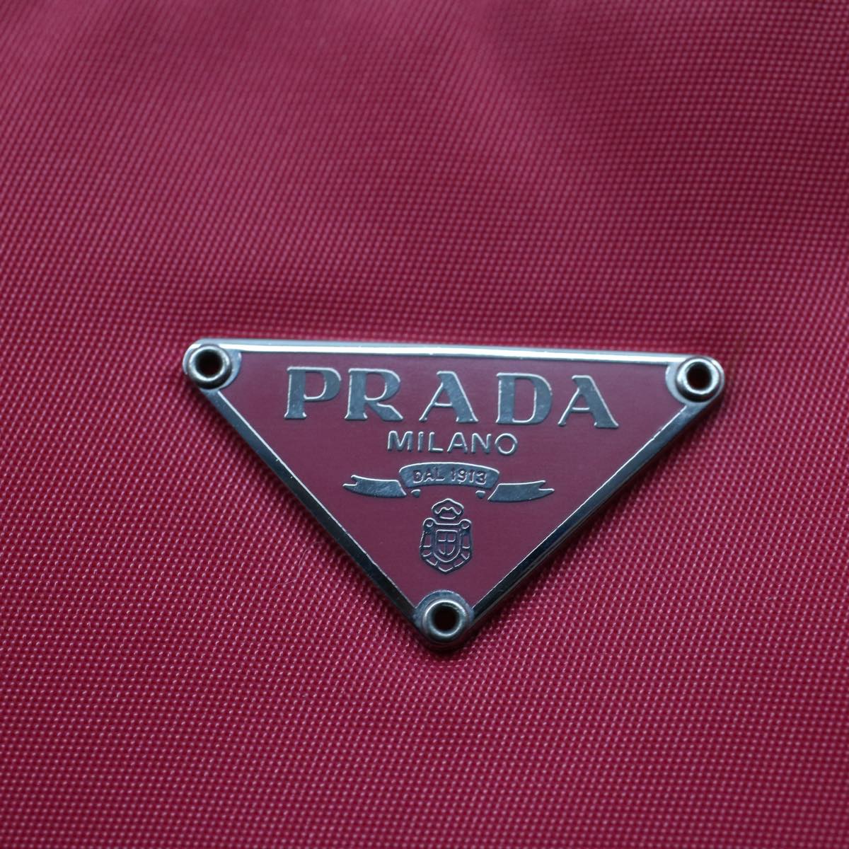 PRADA Accessory Pouch Nylon Pink Auth 52422