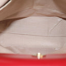 BURBERRY Nova Check Tote Bag Nylon Leather Beige Red Auth 52434-11