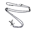 LOUIS VUITTON Adjustable Collier LV Upside Down Necklace Black M62683 Auth 52449-1