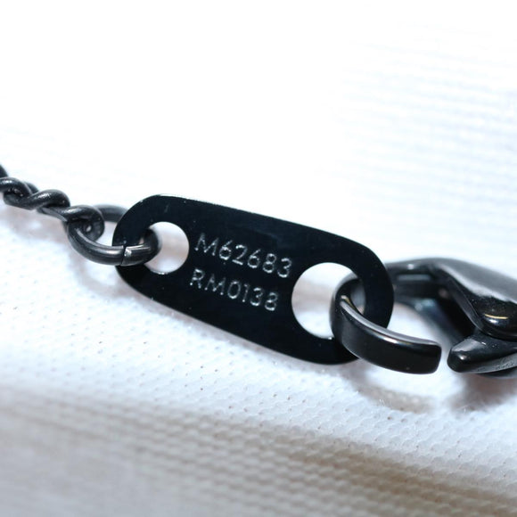 LOUIS VUITTON Adjustable Collier LV Upside Down Necklace Black M62683 Auth 52449