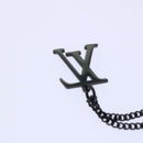 LOUIS VUITTON Adjustable Collier LV Upside Down Necklace Black M62683 Auth 52449-6