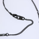 LOUIS VUITTON Adjustable Collier LV Upside Down Necklace Black M62683 Auth 52449-8