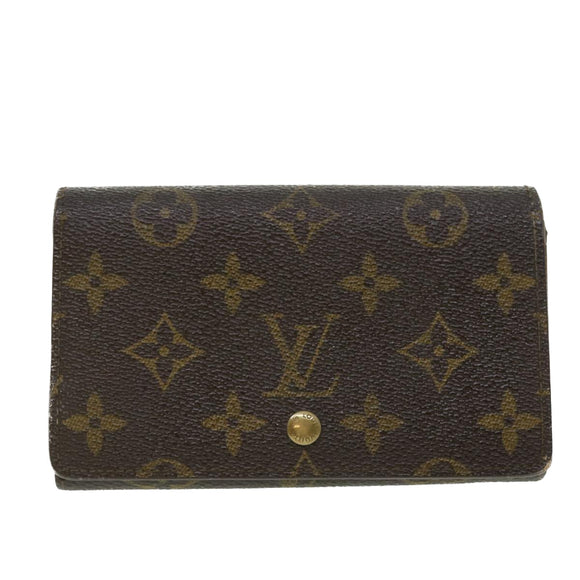 LOUIS VUITTON Monogram Porte Monnaie Billets Tresor Wallet M61730 LV Auth 52459