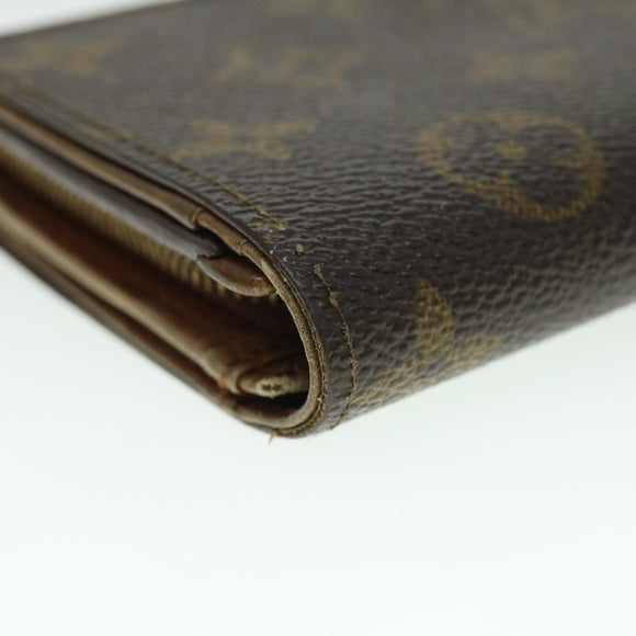 LOUIS VUITTON Monogram Porte Monnaie Billets Tresor Wallet M61730 LV Auth 52459