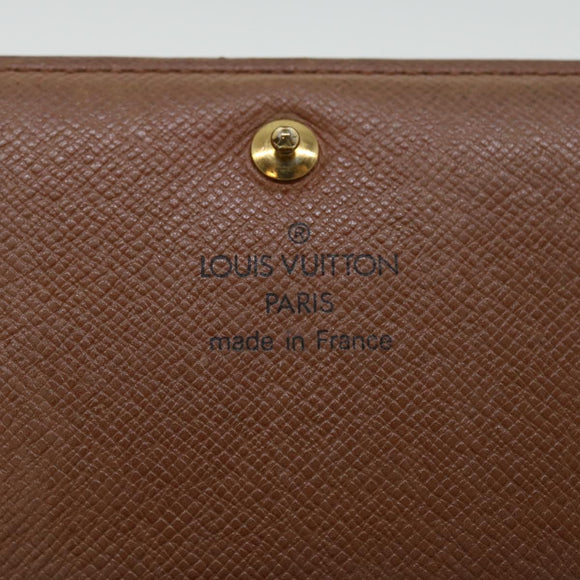 LOUIS VUITTON Monogram Porte Monnaie Billets Tresor Wallet M61730 LV Auth 52460