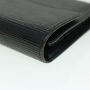 LOUIS VUITTON Epi Porte Tresor Etui Papie Wallet Black M63712 LV Auth 52473-15