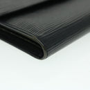 LOUIS VUITTON Epi Porte Tresor Etui Papie Wallet Black M63712 LV Auth 52473-16