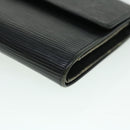 LOUIS VUITTON Epi Porte Tresor Etui Papie Wallet Black M63712 LV Auth 52473-7