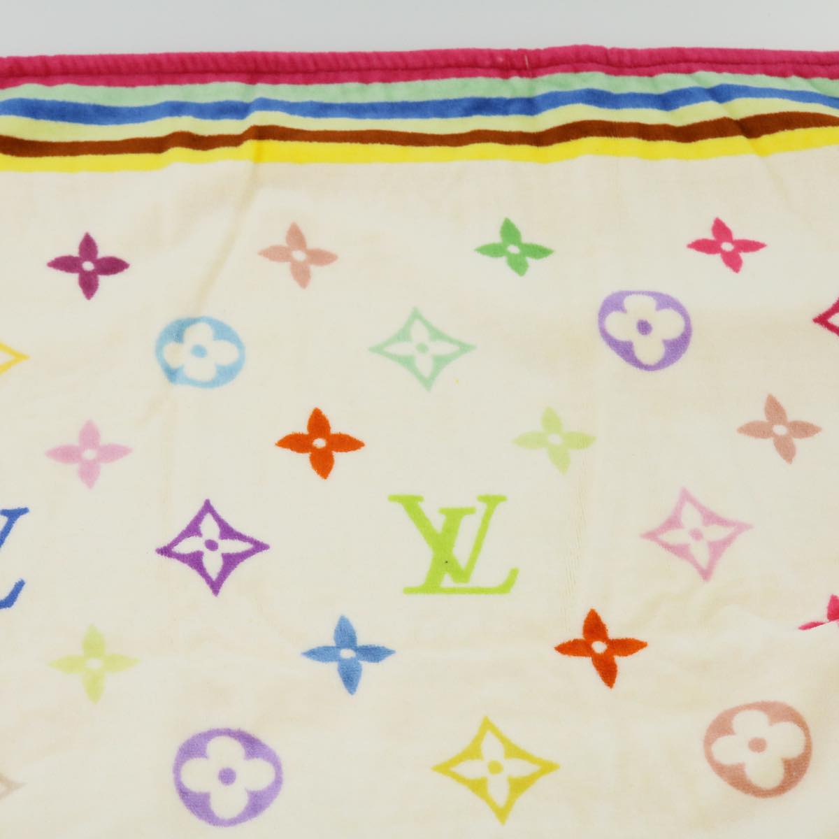 LOUIS VUITTON Monogram Multicolor Towel EDITION LIMITED 174 Cotton Auth 52532A