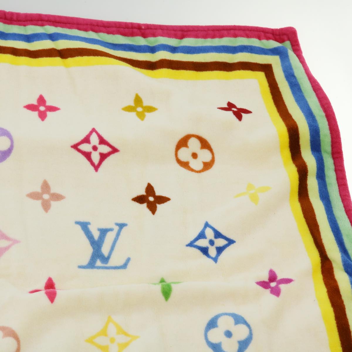 LOUIS VUITTON Monogram Multicolor Towel EDITION LIMITED 174 Cotton Auth 52532A