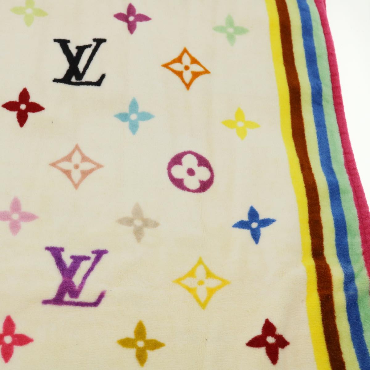 LOUIS VUITTON Monogram Multicolor Towel EDITION LIMITED 174 Cotton Auth 52532A