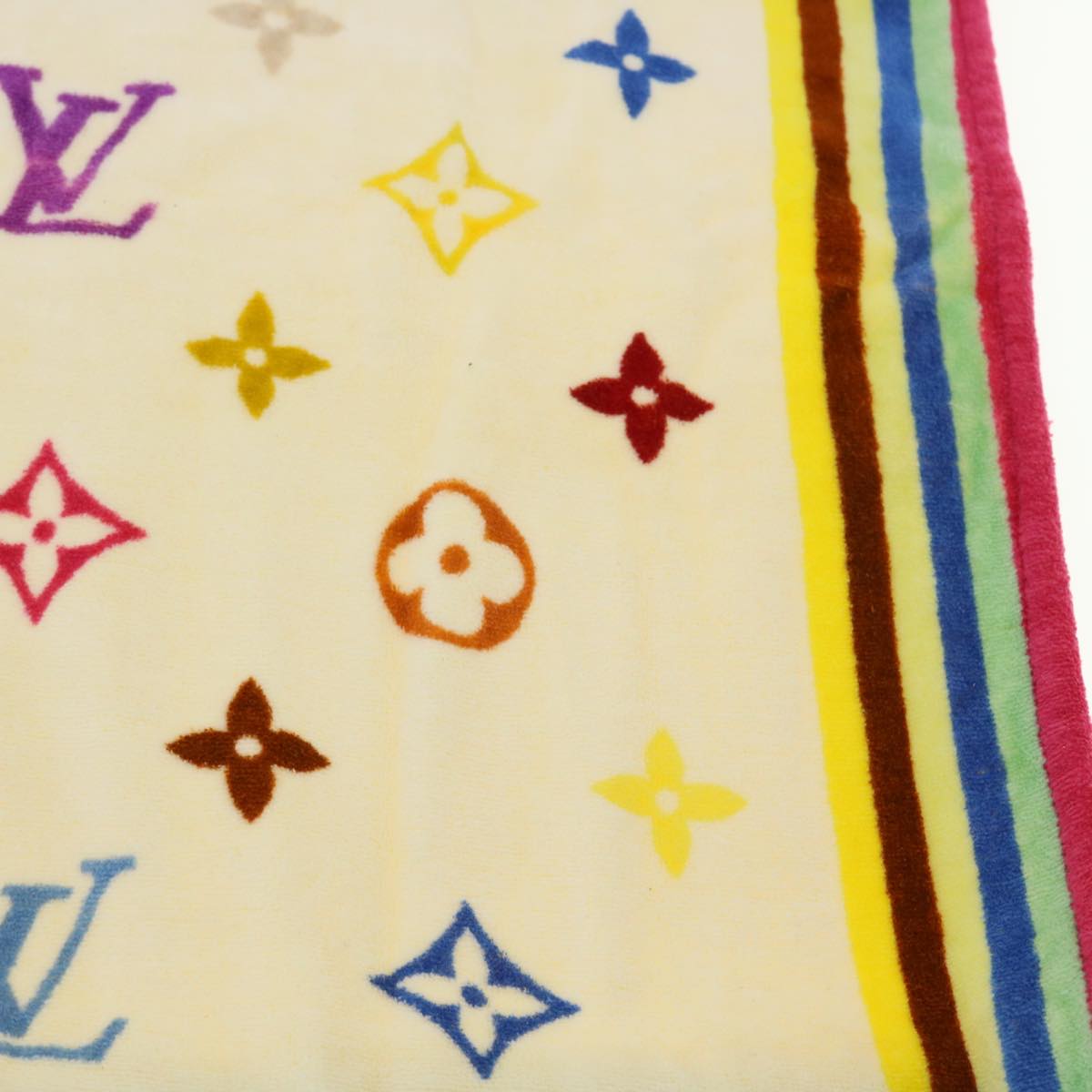 LOUIS VUITTON Monogram Multicolor Towel EDITION LIMITED 174 Cotton Auth 52532A