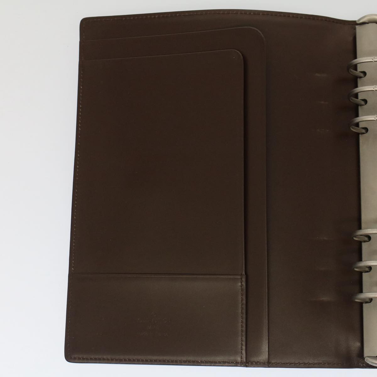 LOUIS VUITTON Epi Agenda GM Day Planner Cover Mocha Brown R2006D LV Auth 52536