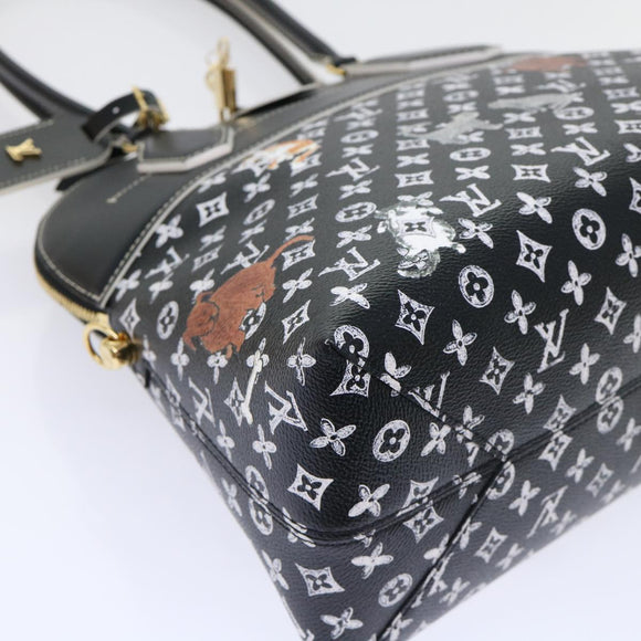 LOUIS VUITTON Catgram Alma Souple Hand Bag 2way Black M44403 LV Auth 52542SM
