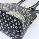 LOUIS VUITTON Catgram Alma Souple Hand Bag 2way Black M44403 LV Auth 52542S-16