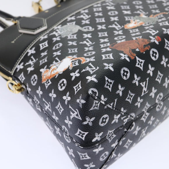LOUIS VUITTON Catgram Alma Souple Hand Bag 2way Black M44403 LV Auth 52542S