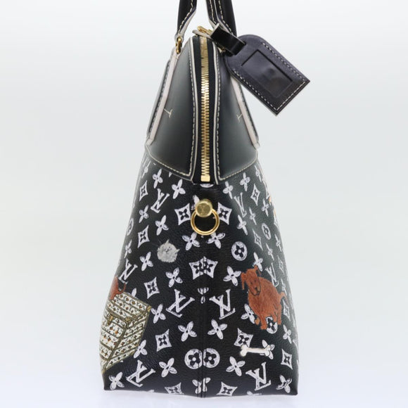 LOUIS VUITTON Catgram Alma Souple Hand Bag 2way Black M44403 LV Auth 52542S