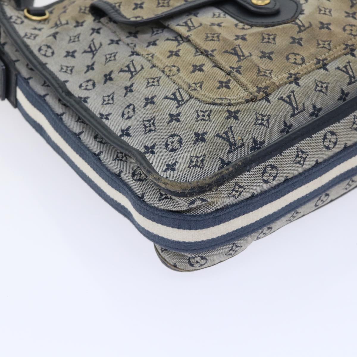 LOUIS VUITTON Monogram Mini Buzas Marie Kate Shoulder Bag Blue M92320 Auth 52594