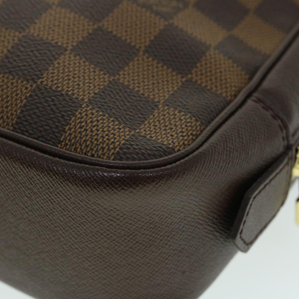 LOUIS VUITTON Damier Ebene Trousse Toilette Clutch Bag N47623 LV Auth 52632