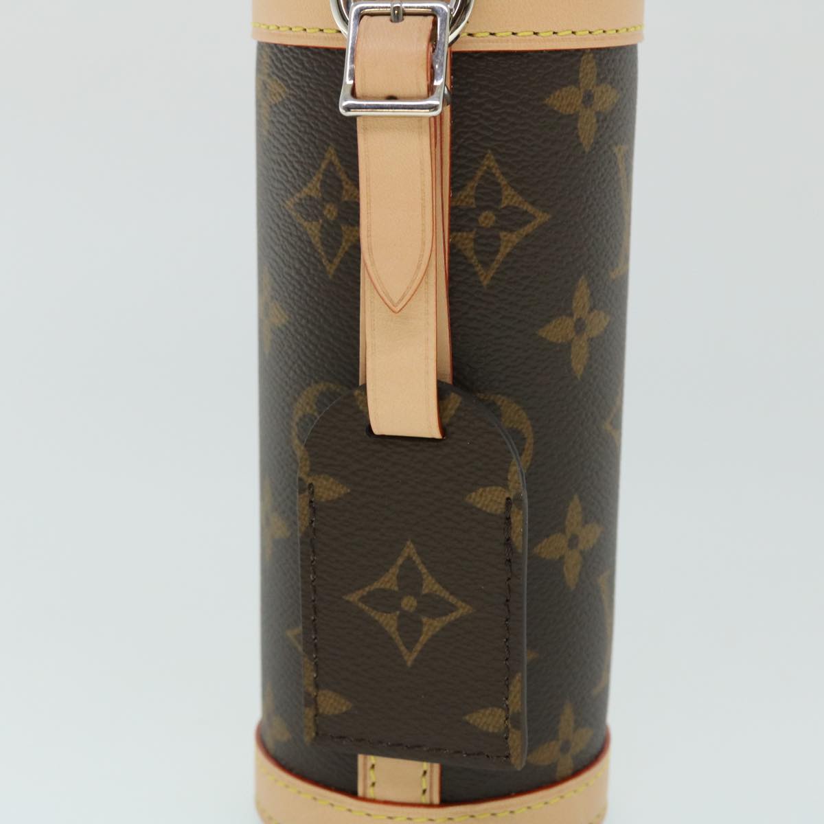 LOUIS VUITTON Monogram Flask Holder Water Bottle GI0518 LV Auth 52637A