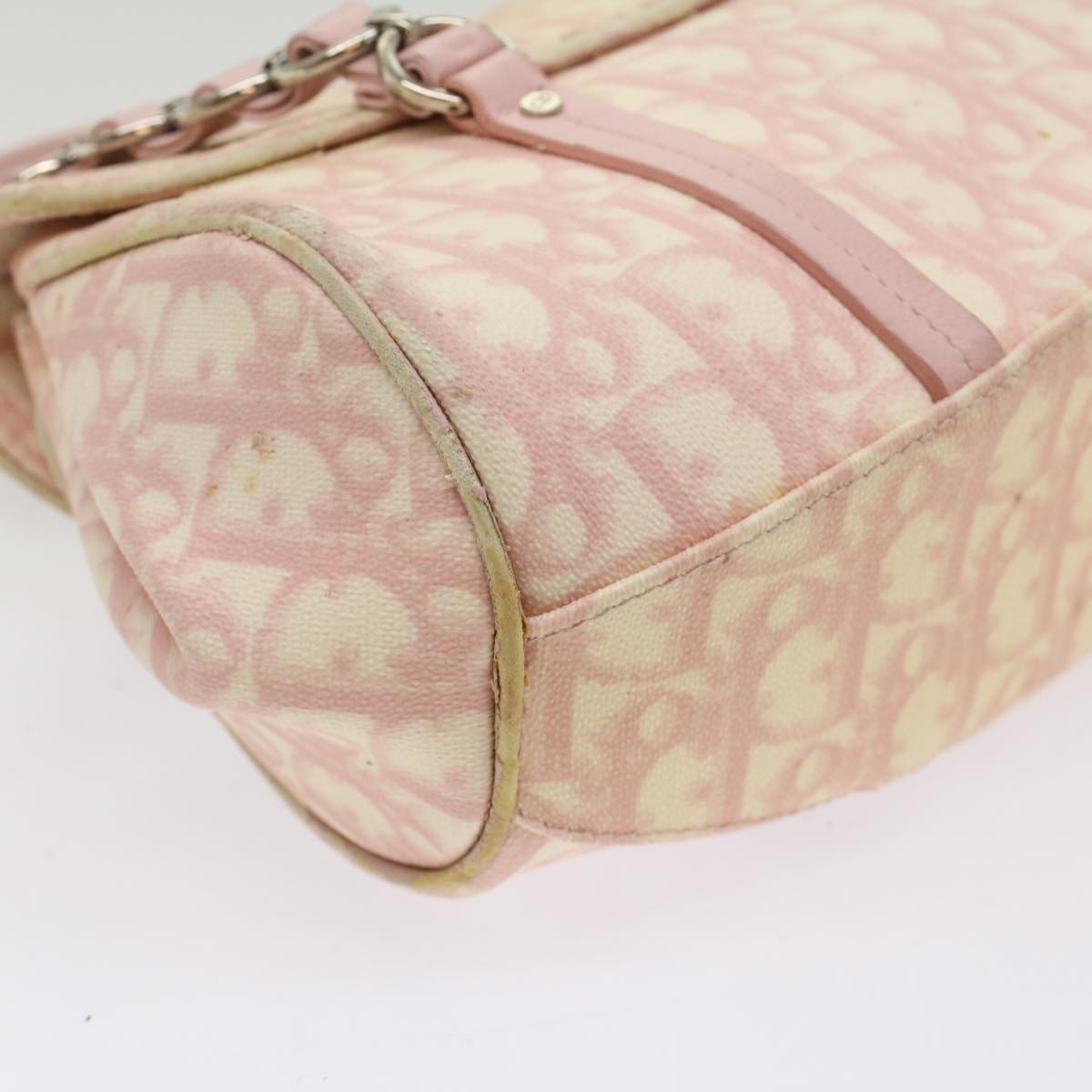 Christian Dior Trotter Romantic Shoulder Bag Pink 01-RU-0076 Auth 52863