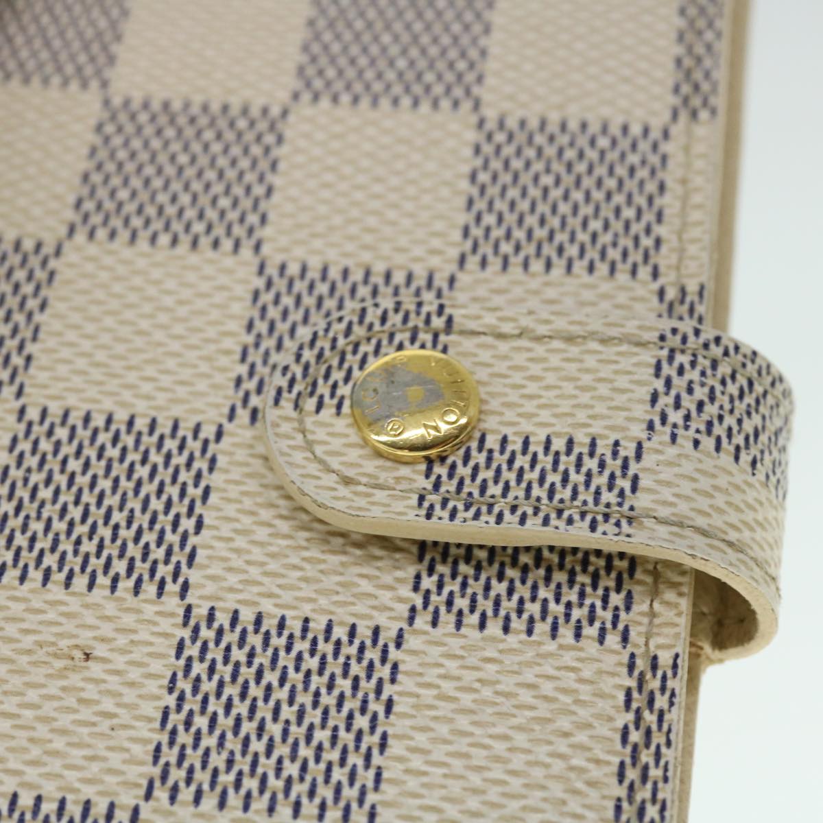 LOUIS VUITTON Damier Azur Agenda PM Day Planner Cover R20706 LV Auth 52887