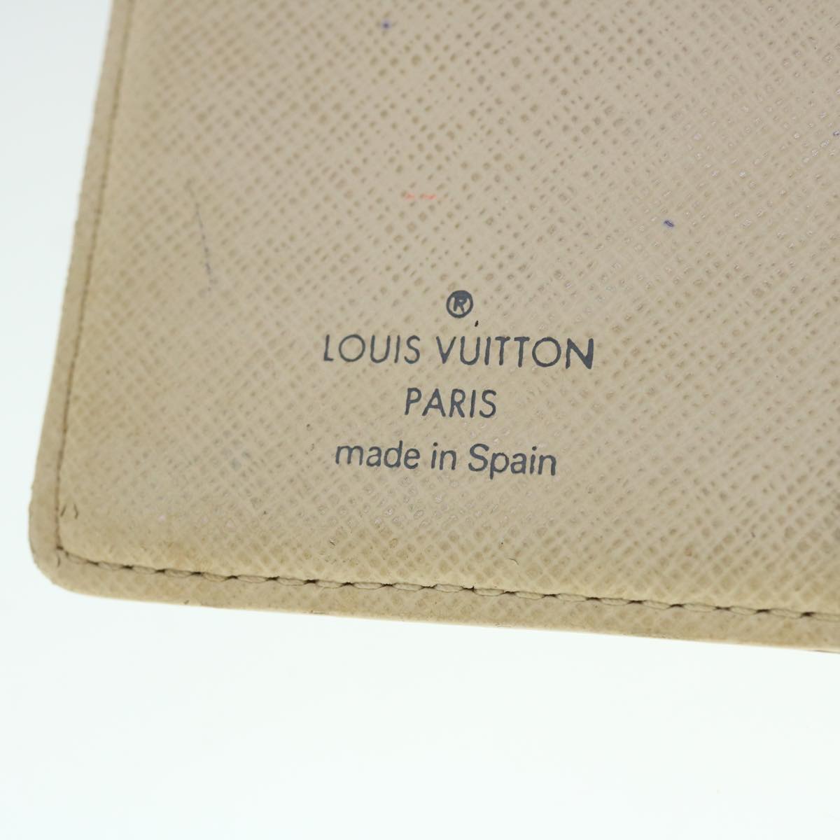 LOUIS VUITTON Damier Azur Agenda PM Day Planner Cover R20706 LV Auth 52887