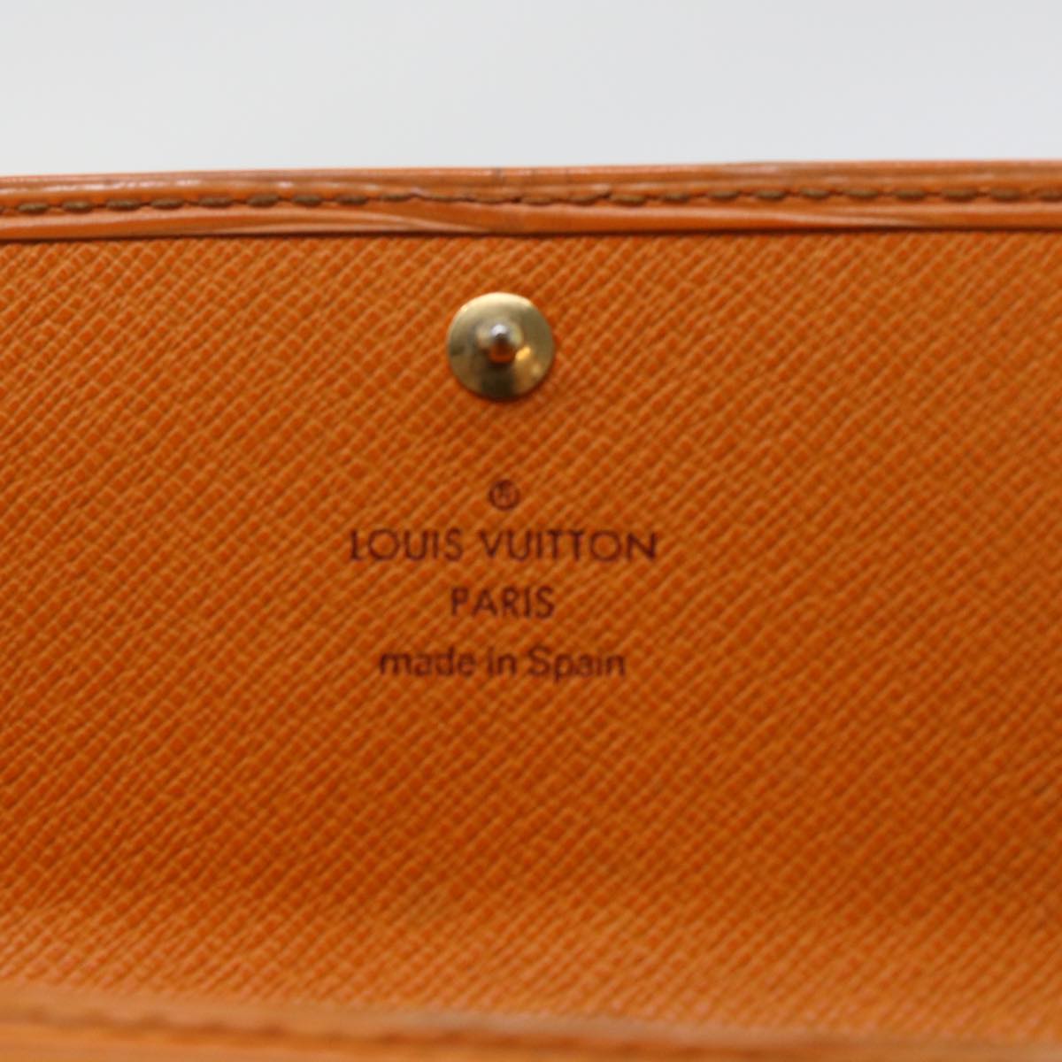 LOUIS VUITTON Epi Porte Monnaie Credit Wallet Orange Mandarin M6359H Auth 52891