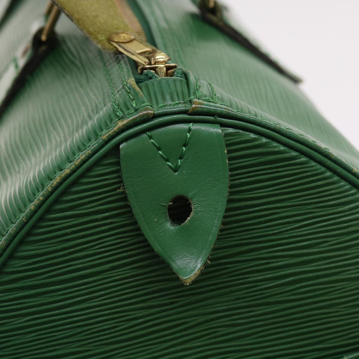 LOUIS VUITTON Epi Speedy 35 Hand Bag Borneo Green M42994 LV Auth 52931