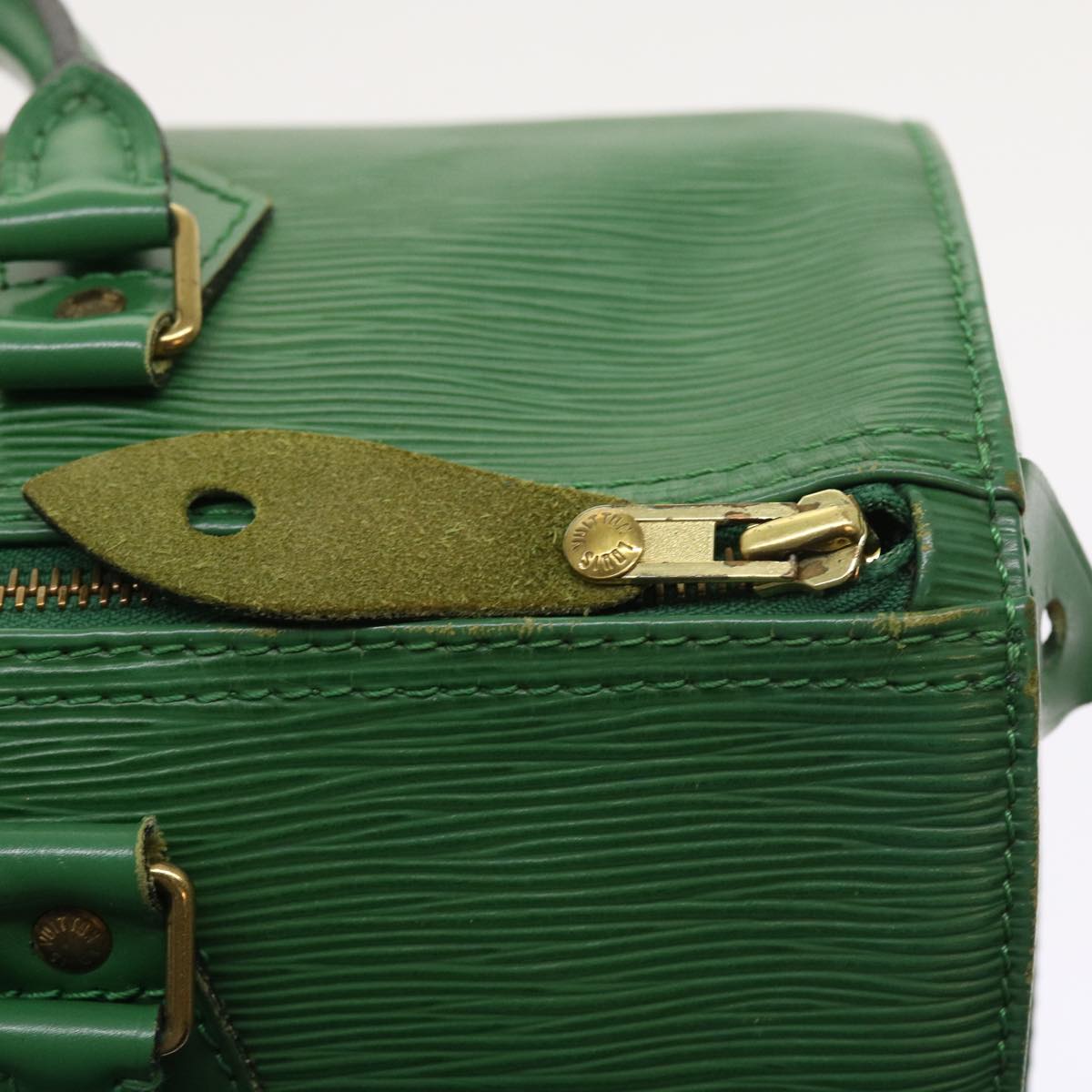 LOUIS VUITTON Epi Speedy 35 Hand Bag Borneo Green M42994 LV Auth 52931