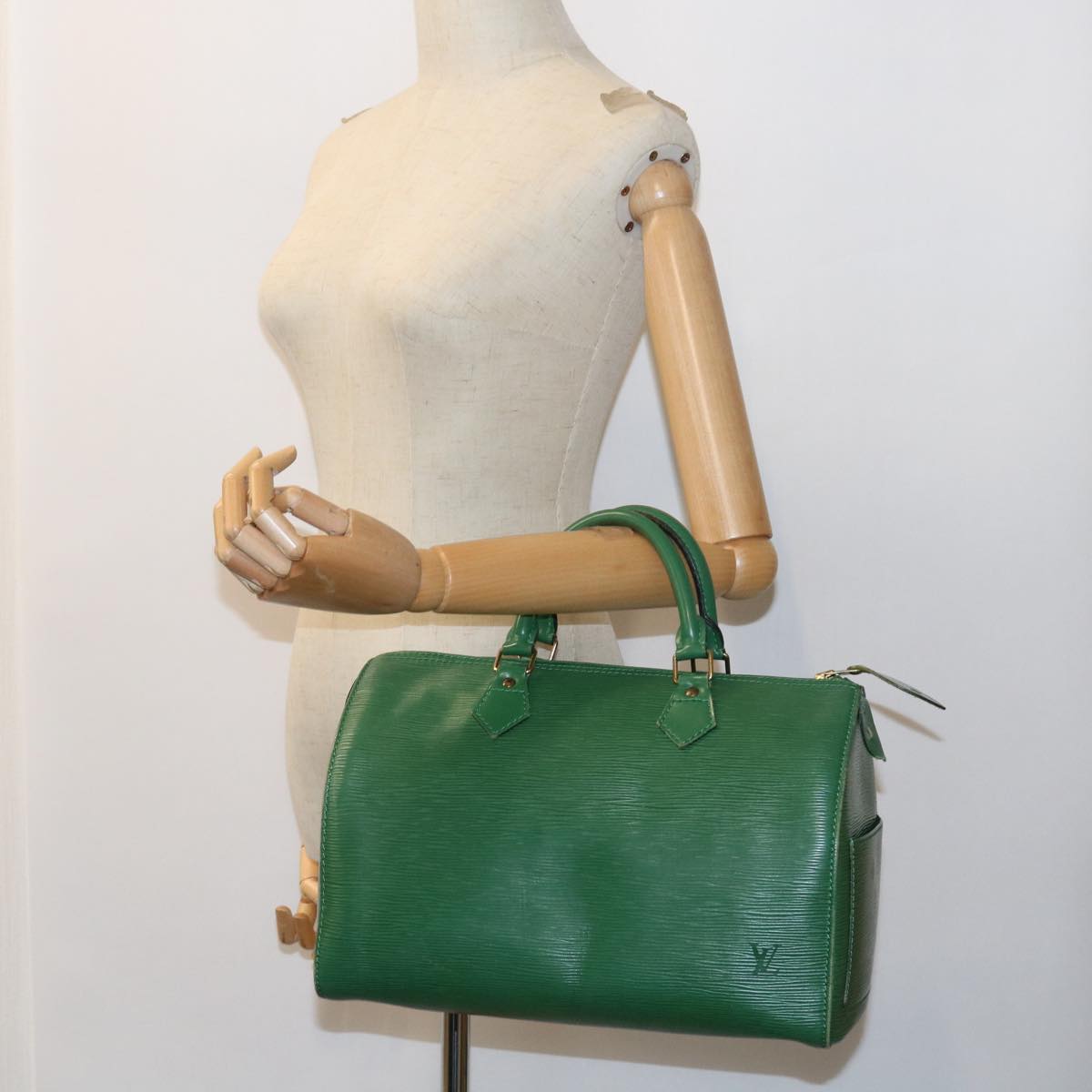 LOUIS VUITTON Epi Speedy 35 Hand Bag Borneo Green M42994 LV Auth 52931