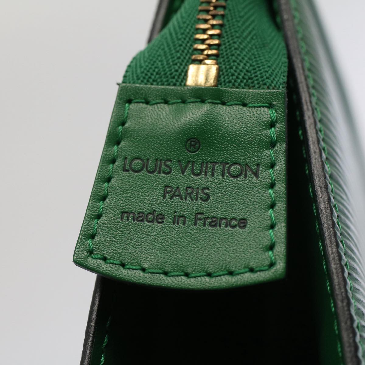 LOUIS VUITTON Epi Trousse Crete Pouch Green M48404 LV Auth 52969