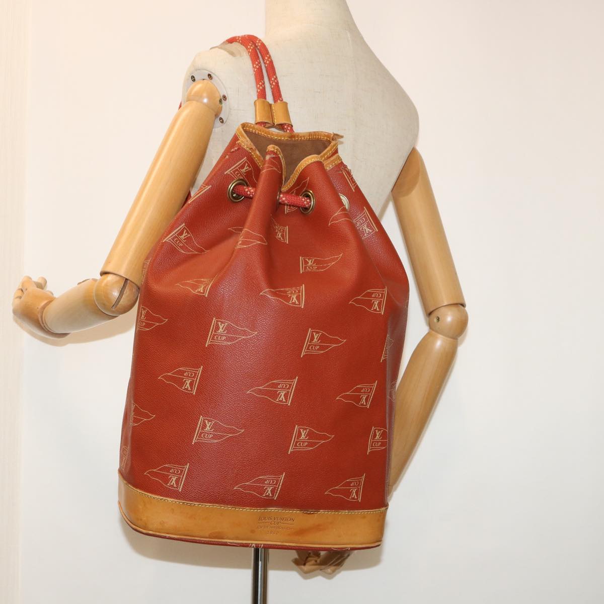 LOUIS VUITTON LV CUP Saint Tropez Shoulder Bag Red M80026 LV Auth 53000