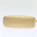 CHANEL Matelasse Chain Shoulder Bag Leather Gold CC Auth 53015SAM-5