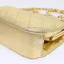 CHANEL Matelasse Chain Shoulder Bag Leather Gold CC Auth 53015AM-15
