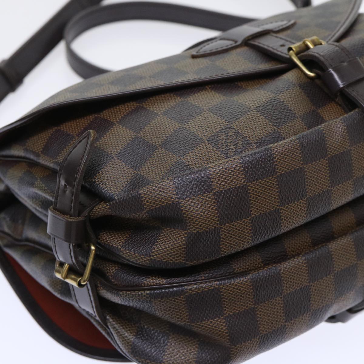 LOUIS VUITTON Damier Ebene Saumur 30 Shoulder Bag N48081 LV Auth 53062