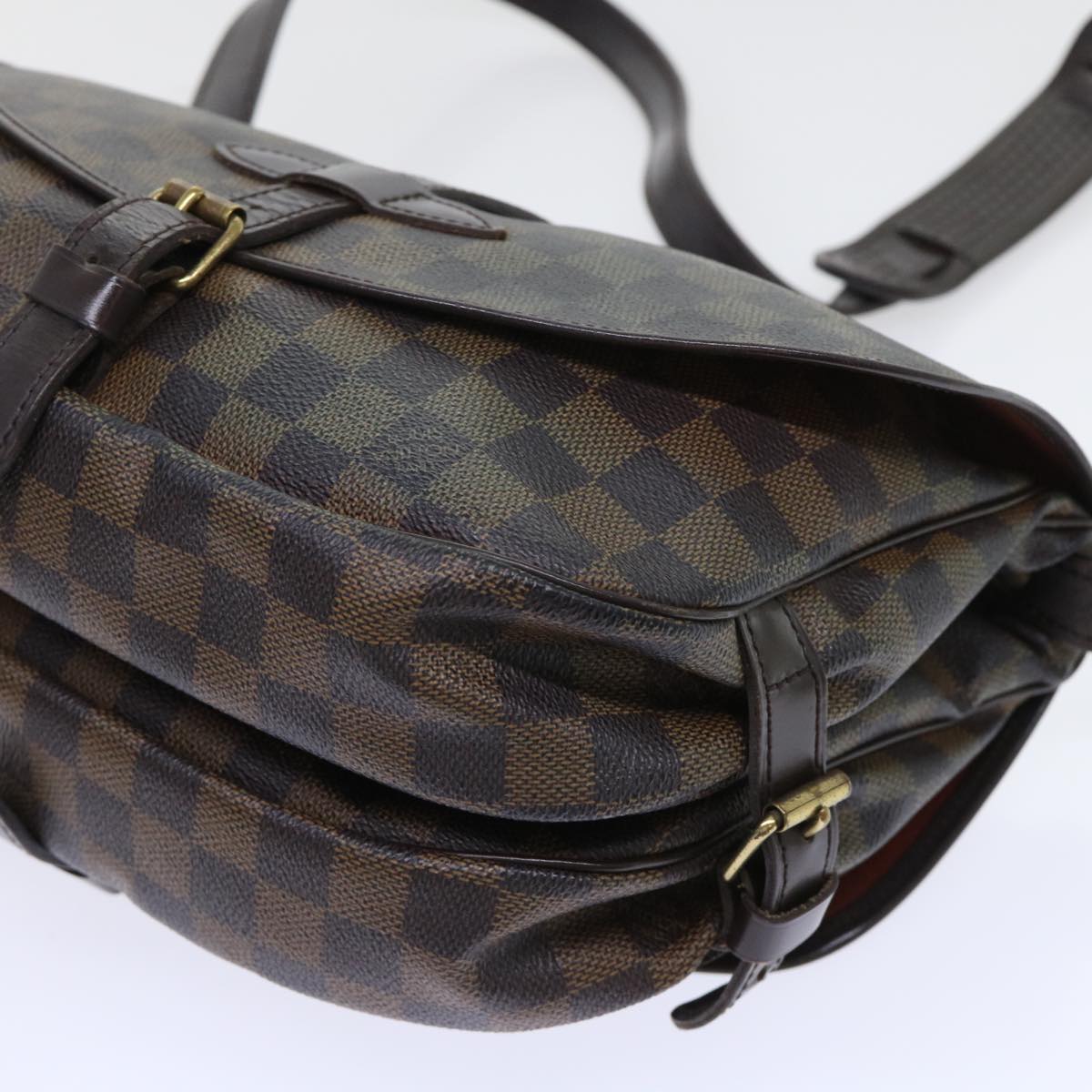 LOUIS VUITTON Damier Ebene Saumur 30 Shoulder Bag N48081 LV Auth 53062