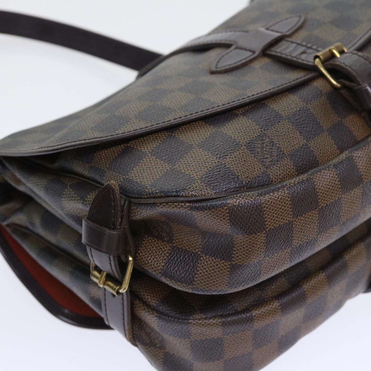 LOUIS VUITTON Damier Ebene Saumur 30 Shoulder Bag N48081 LV Auth 53062